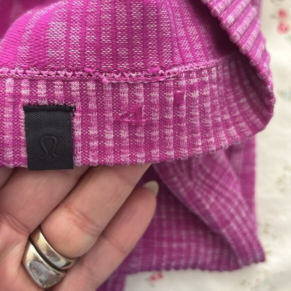 Lululemon Mulberry Purple / Pink Long Sleeve Top with spiral Women’s Size 4 - Picture 7 of 7